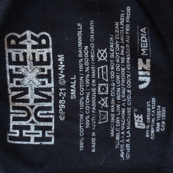 Hunter X Hunter 100% Cotton T-shirt S Black - Picture 4 of 6